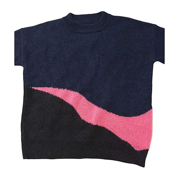 Zadig & Voltaire Tony‎ Mohair Sweater, Blue/Pink, Size S - Picture 8 of 14